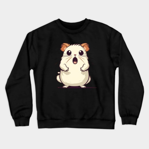 Scared Hamster Meme, funny tshirt, gift present ideas Crewneck Sweatshirt by Pattyld